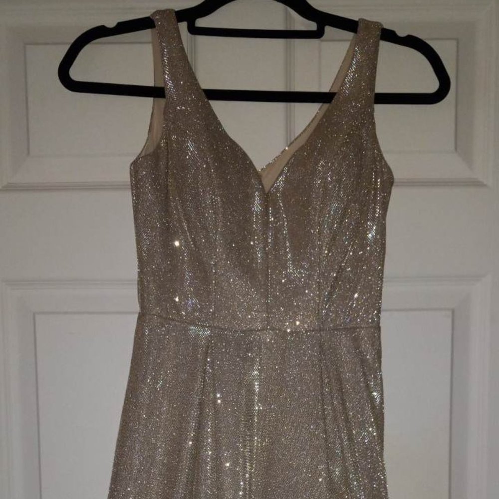 Sparkly prom dress, B. Smart, Light pink/silver, Size 4